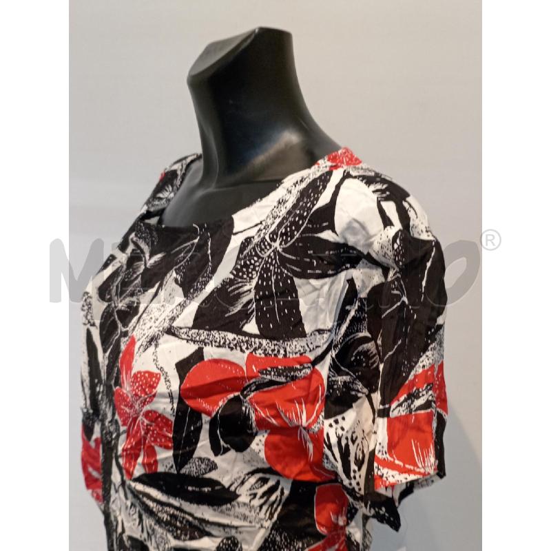 BLUSA DONNA CARLA G FIORATA ROSSO NERO | Mercatino dell'Usato Moncalieri bengasi 4