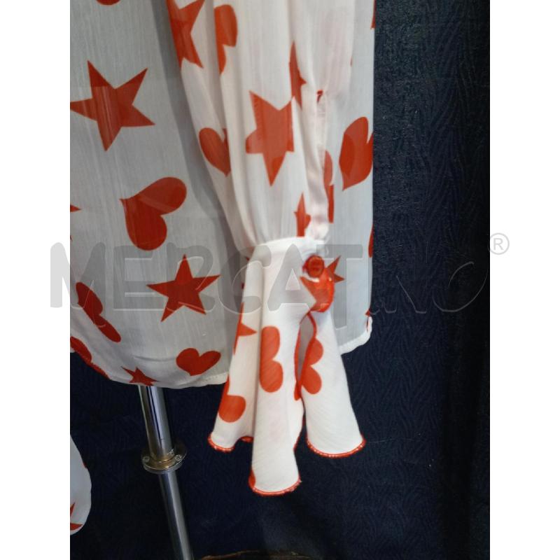 BLUSA DONNA DENNY ROSE BIANCA CON STELLE ARANCIO | Mercatino dell'Usato Moncalieri bengasi 4