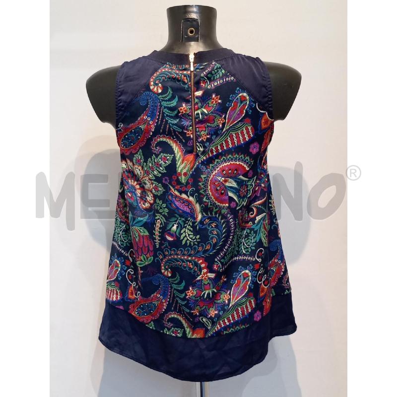 BLUSA DONNA DESIGUAL BLU FANTASIA SMANICATA | Mercatino dell'Usato Moncalieri bengasi 2