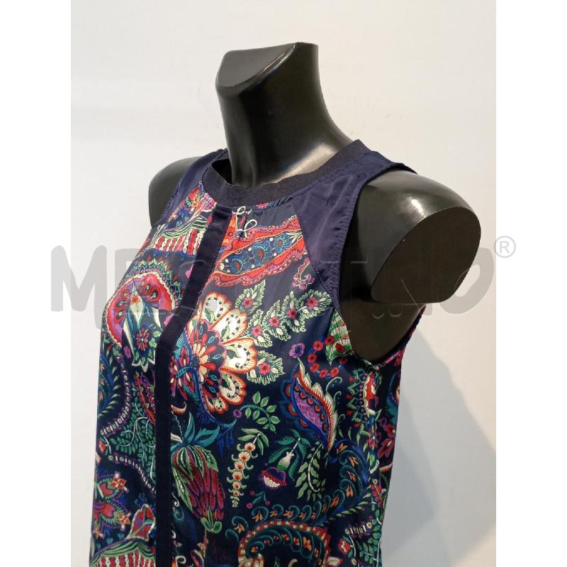 BLUSA DONNA DESIGUAL BLU FANTASIA SMANICATA | Mercatino dell'Usato Moncalieri bengasi 3