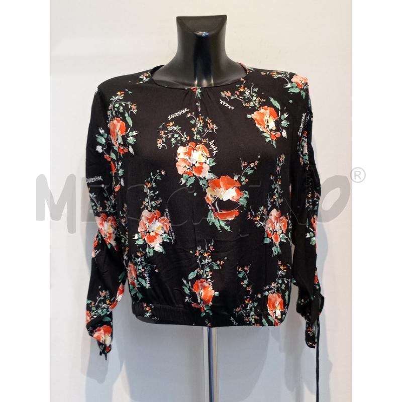 BLUSA DONNA DESIGUAL NERA FIORI | Mercatino dell'Usato Moncalieri bengasi 1