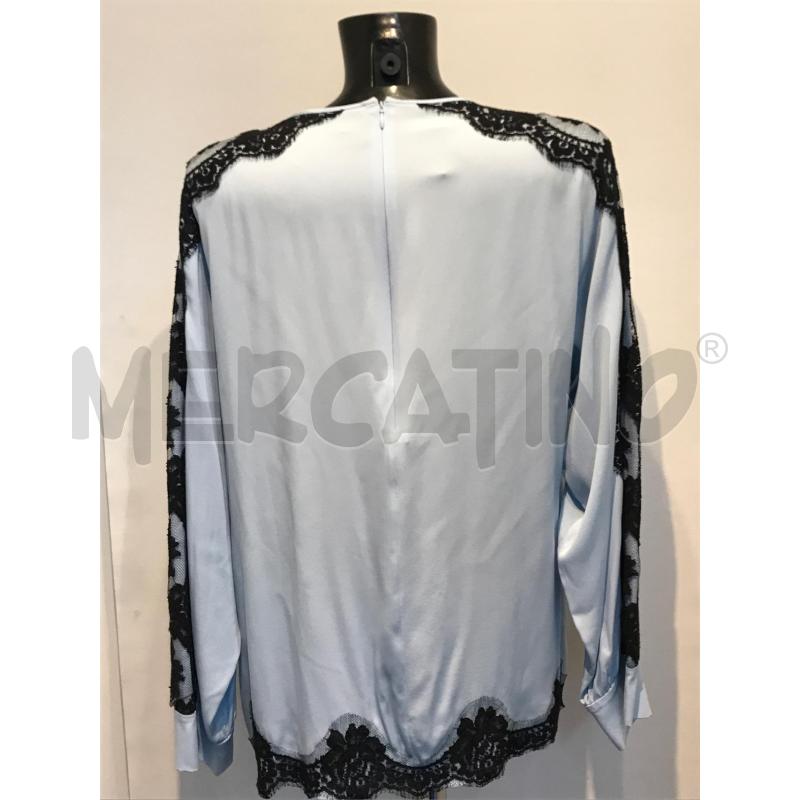 BLUSA DONNA DOLCE & GABBANA AZZURRA CON PIZZO NERO | Mercatino dell'Usato Moncalieri bengasi 2