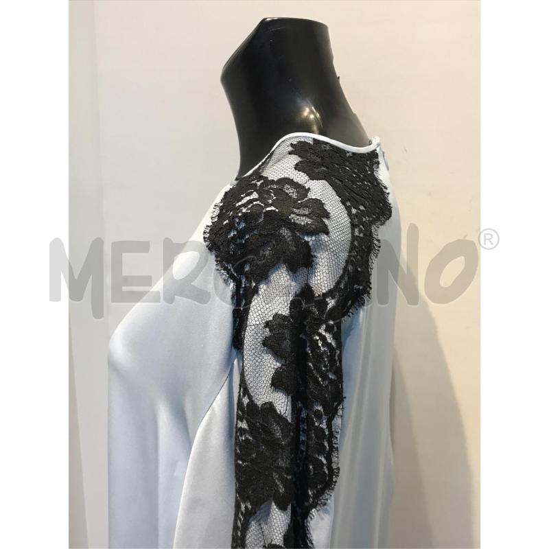 BLUSA DONNA DOLCE & GABBANA AZZURRA CON PIZZO NERO | Mercatino dell'Usato Moncalieri bengasi 3