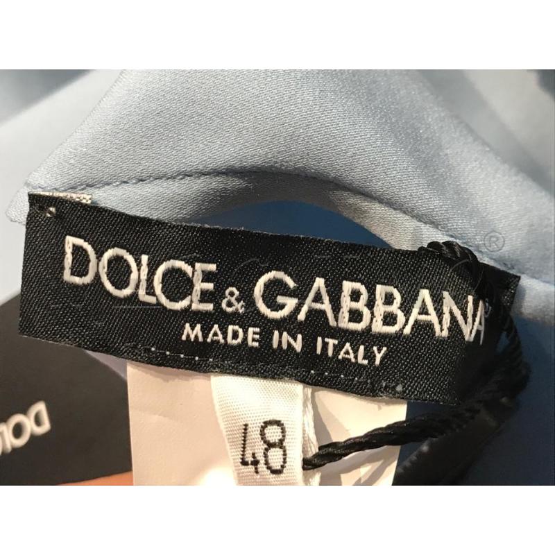 BLUSA DONNA DOLCE & GABBANA AZZURRA CON PIZZO NERO | Mercatino dell'Usato Moncalieri bengasi 5