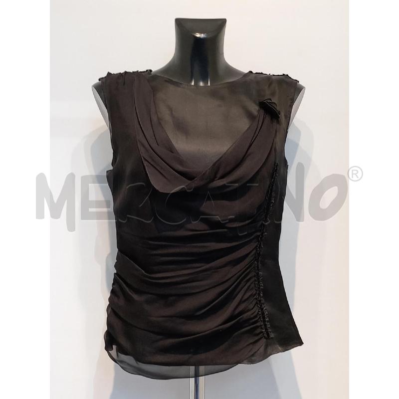 BLUSA DONNA DOLCE & GABBANA NERA DOPPIO TESSUTO | Mercatino dell'Usato Moncalieri bengasi 1