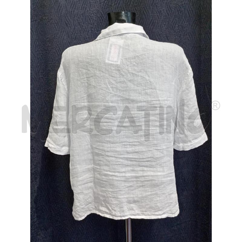 BLUSA DONNA DORYONE BIANCA LINO CON INSERTO DORATO | Mercatino dell'Usato Moncalieri bengasi 2
