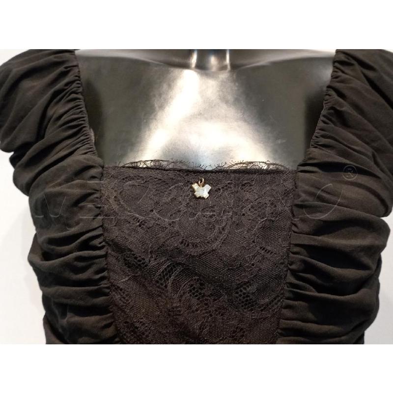 BLUSA DONNA ELISABETTA FRANCHI NERA INSERTO PIZZO | Mercatino dell'Usato Moncalieri bengasi 4
