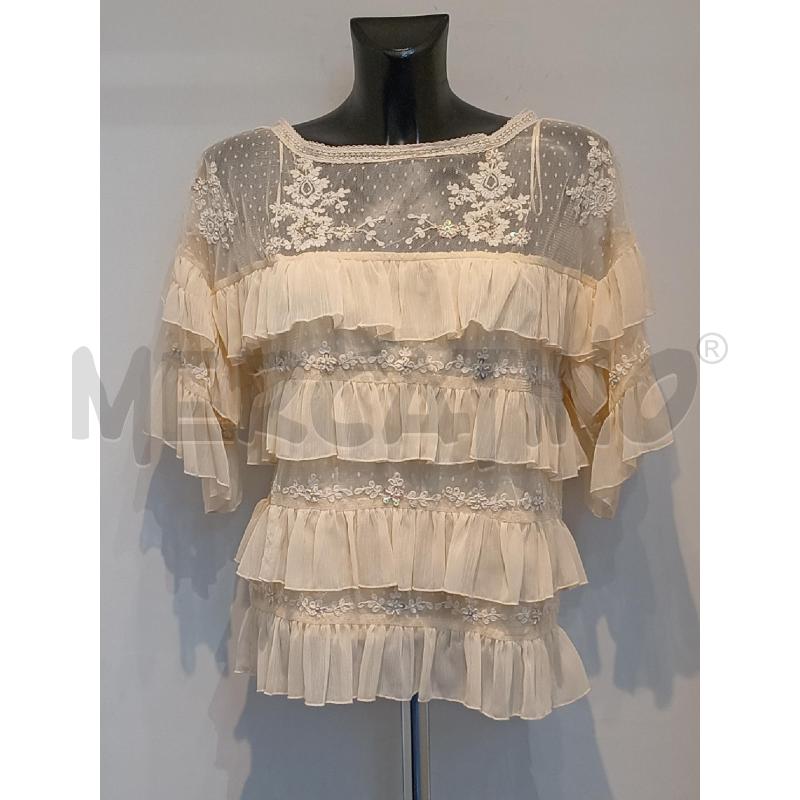 BLUSA DONNA FRACOMINA ROSA CON BALZE E PAILLETTES | Mercatino dell'Usato Moncalieri bengasi 1