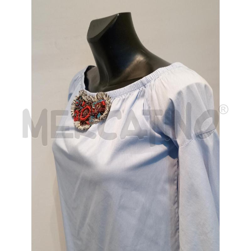 BLUSA DONNA JIJIL AZZURRA PARTICOLARE PERLINE DAVANTI | Mercatino dell'Usato Moncalieri bengasi 3