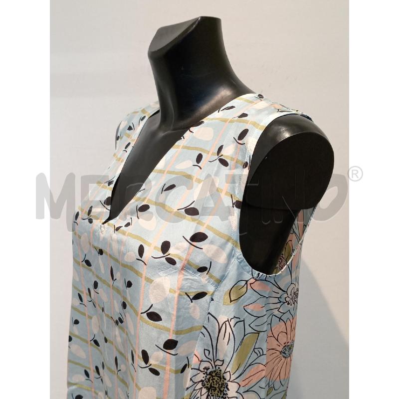 BLUSA DONNA JUCCA AZZURRA FIORELLINI SETA | Mercatino dell'Usato Moncalieri bengasi 3