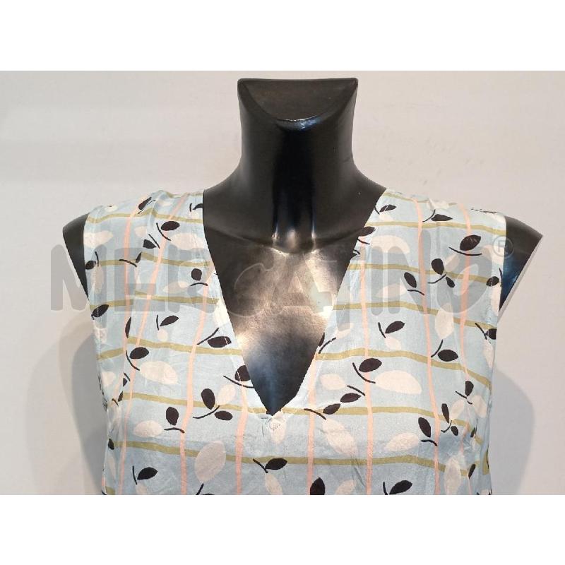 BLUSA DONNA JUCCA AZZURRA FIORELLINI SETA | Mercatino dell'Usato Moncalieri bengasi 4