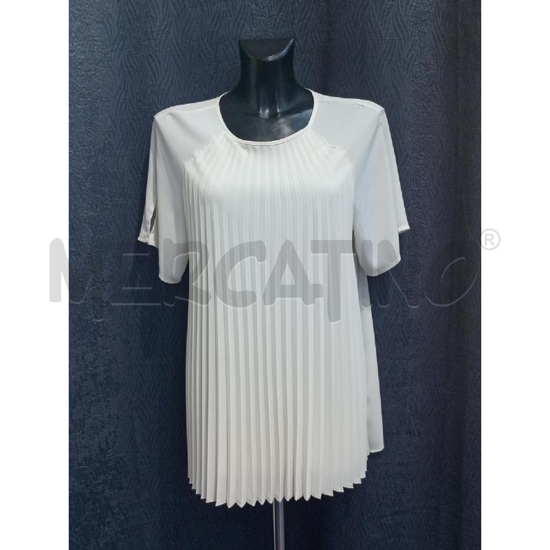 BLUSA DONNA LANACPRINA CREMA PLISSETATA  | Mercatino dell'Usato Moncalieri bengasi 1