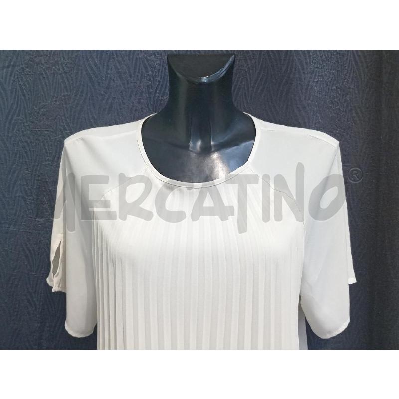 BLUSA DONNA LANACPRINA CREMA PLISSETATA  | Mercatino dell'Usato Moncalieri bengasi 3