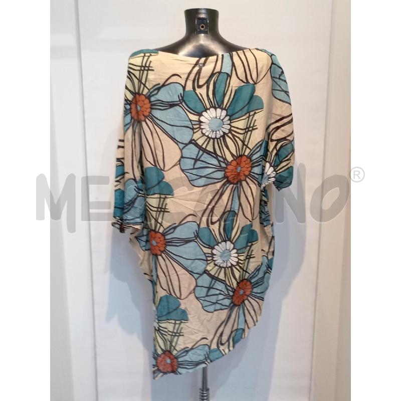 BLUSA DONNA MANILA GRACE CON FIORI BLU  | Mercatino dell'Usato Moncalieri bengasi 2
