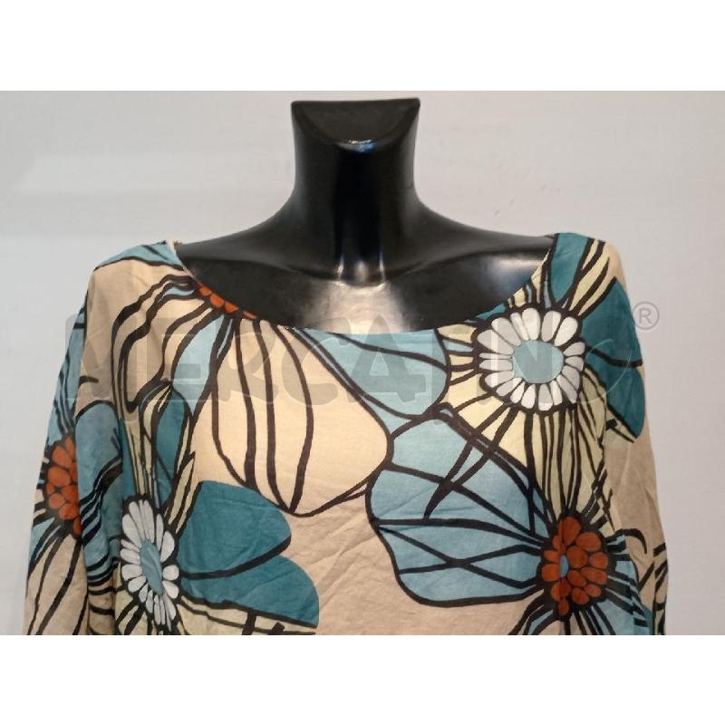 BLUSA DONNA MANILA GRACE CON FIORI BLU  | Mercatino dell'Usato Moncalieri bengasi 3