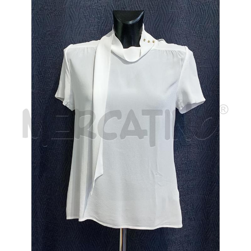 BLUSA DONNA MASSIMO DUTTI BIANCO COLLO SCIARPINO  | Mercatino dell'Usato Moncalieri bengasi 1