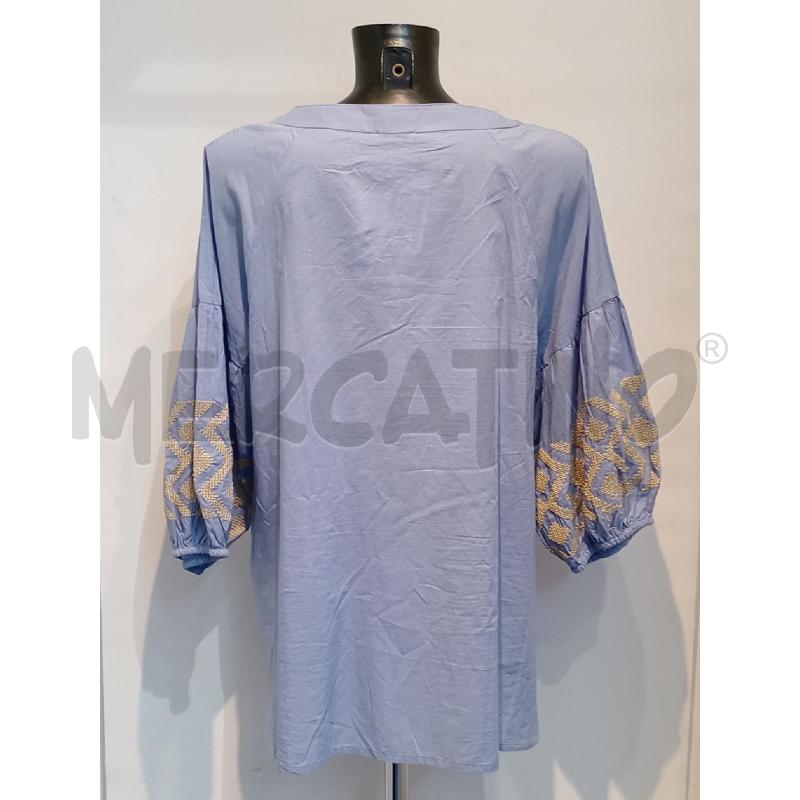 BLUSA DONNA OLTRE AZZUJRRA CON INSERTI BEIGE | Mercatino dell'Usato Moncalieri bengasi 2