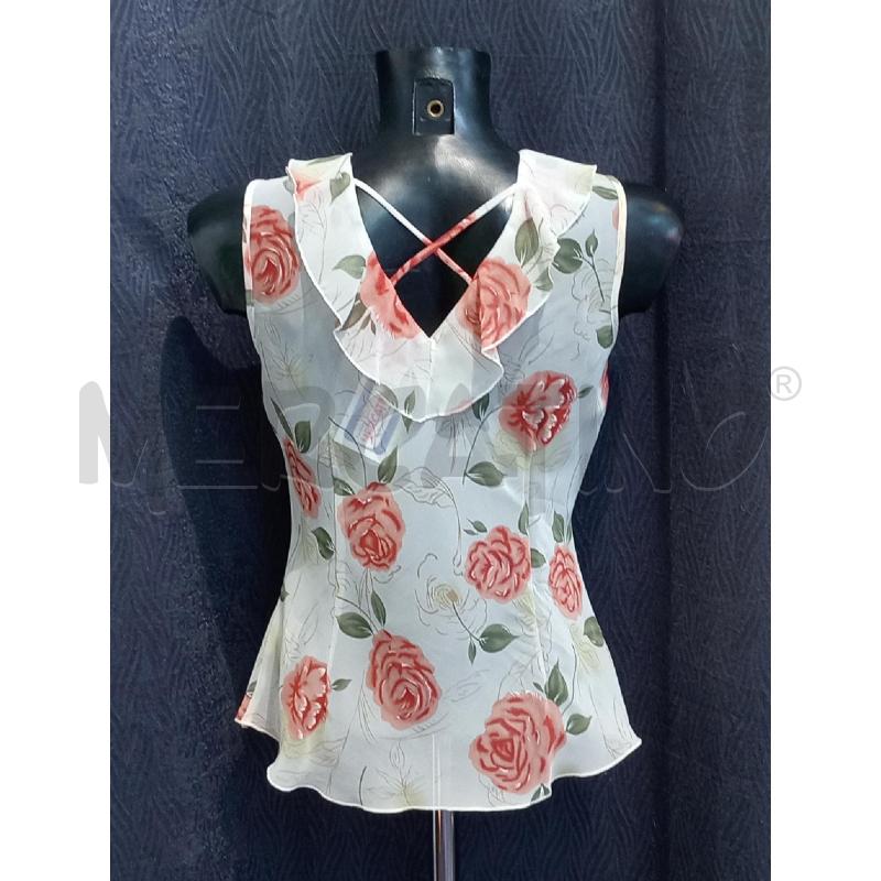 BLUSA DONNA OLTRE BEIGE CON ROSE | Mercatino dell'Usato Moncalieri bengasi 2