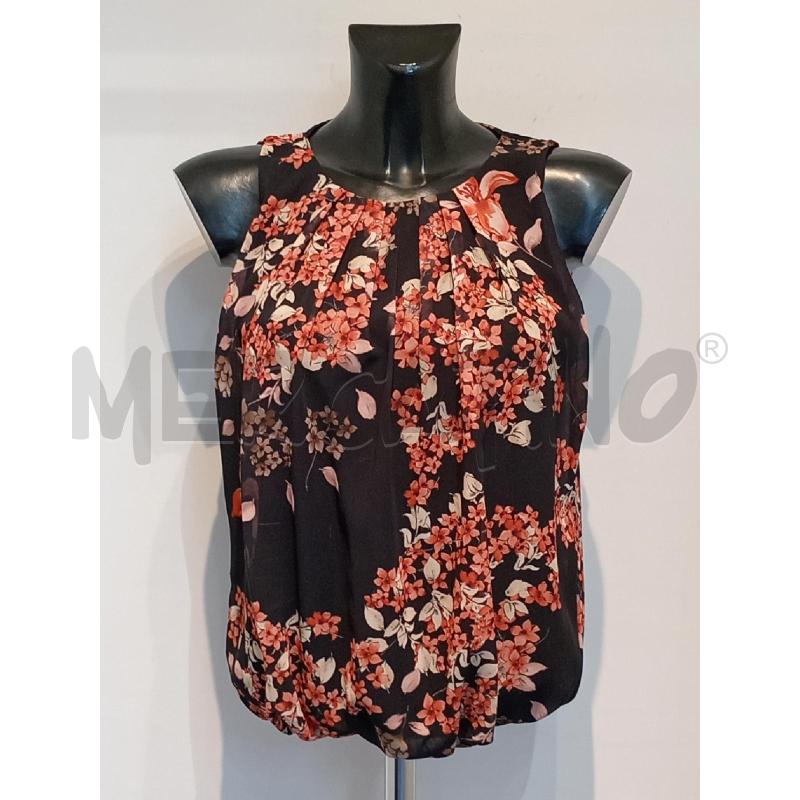 BLUSA DONNA PAQUITA NERA FIORI SMANICATA | Mercatino dell'Usato Moncalieri bengasi 1