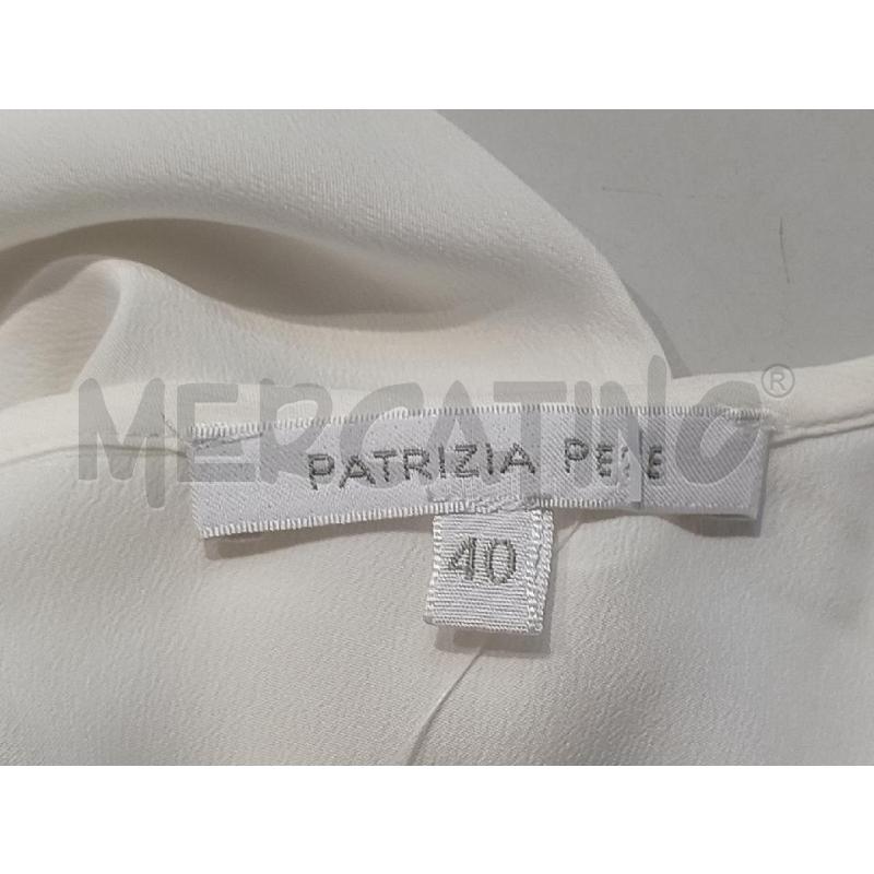 BLUSA DONNA PATRIZIA PEPE BIANCA CON ANELLINI ACCIAIO | Mercatino dell'Usato Moncalieri bengasi 5