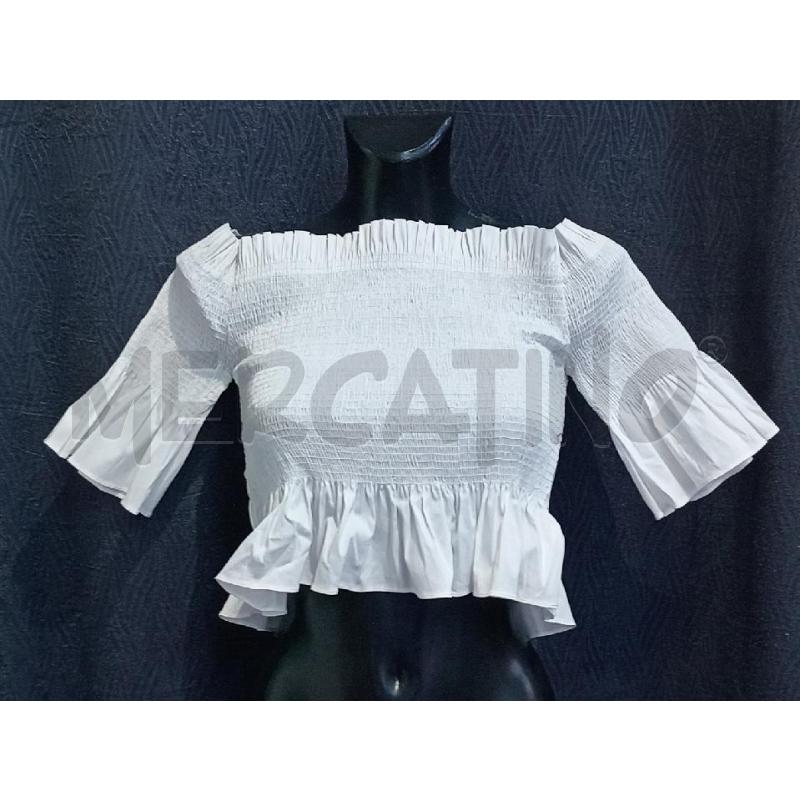 BLUSA DONNA PATRIZIA PEPE BIANCO CON ELASTICO | Mercatino dell'Usato Moncalieri bengasi 1