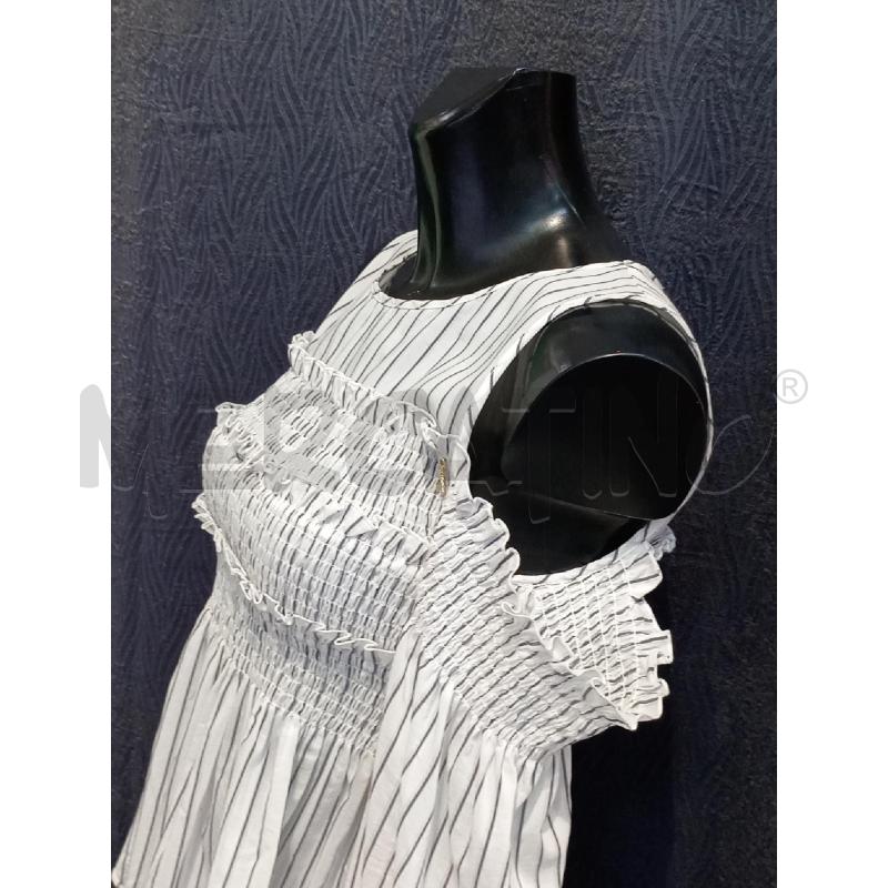 BLUSA DONNA PATRIZIA PEPE BIANCO RIGHE ARRICCIATA DAVANTI | Mercatino dell'Usato Moncalieri bengasi 4
