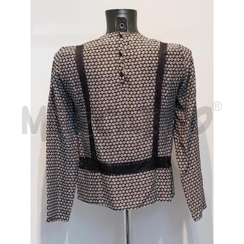 BLUSA DONNA PATRIZIA PEPE NERA BIANCO INSERTI PIZZO | Mercatino dell'Usato Moncalieri bengasi 2