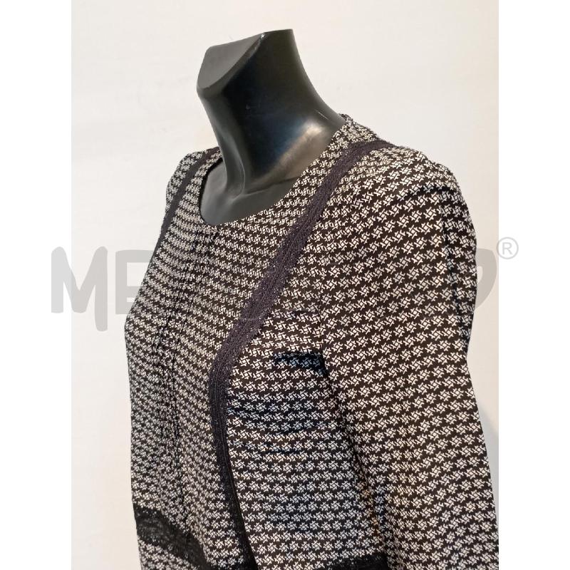 BLUSA DONNA PATRIZIA PEPE NERA BIANCO INSERTI PIZZO | Mercatino dell'Usato Moncalieri bengasi 3