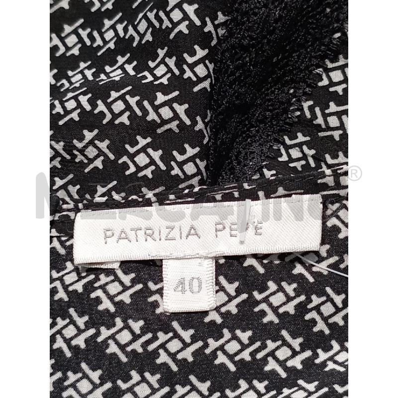 BLUSA DONNA PATRIZIA PEPE NERA BIANCO INSERTI PIZZO | Mercatino dell'Usato Moncalieri bengasi 5