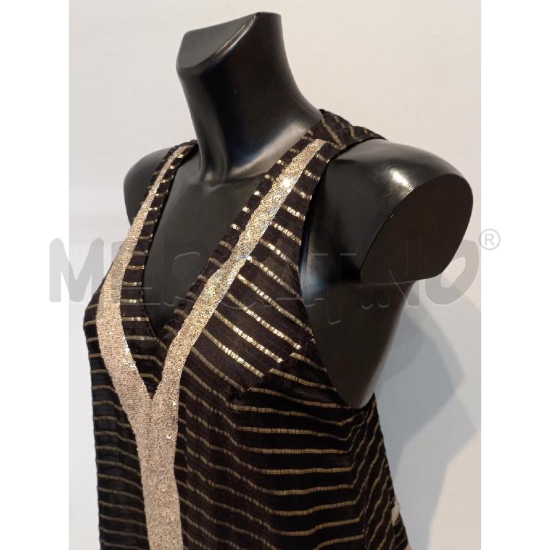 BLUSA DONNA PATRIZIA PEPE SMANICATA NERO DORATO | Mercatino dell'Usato Moncalieri bengasi 4