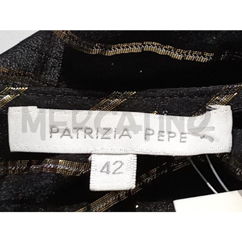 BLUSA DONNA PATRIZIA PEPE SMANICATA NERO DORATO | Mercatino dell'Usato Moncalieri bengasi 5