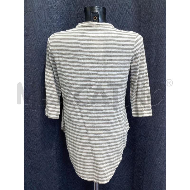 BLUSA DONNA PEPEROSA BEIGE RIGHE | Mercatino dell'Usato Moncalieri bengasi 2