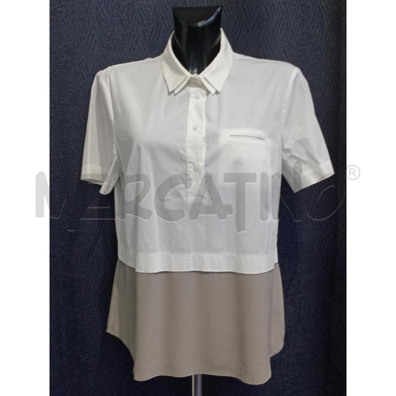 BLUSA DONNA PESERICO BIANCA BEIGE | Mercatino dell'Usato Moncalieri bengasi 1