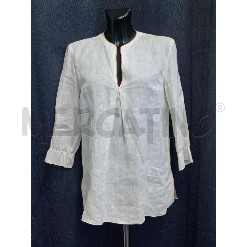 BLUSA DONNA PRIMA CLASSE BEIGE LINO MANICA LINGA | Mercatino dell'Usato Moncalieri bengasi 1