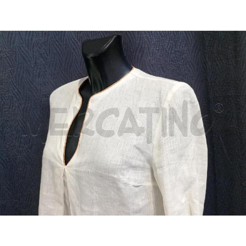 BLUSA DONNA PRIMA CLASSE BEIGE LINO MANICA LINGA | Mercatino dell'Usato Moncalieri bengasi 3