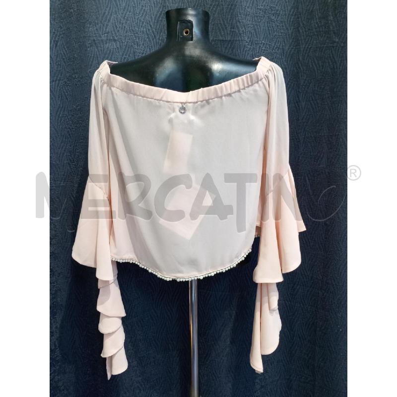 BLUSA DONNA RELISH ROSA CON ELASTICO COLLO E PERLINE FONDO | Mercatino dell'Usato Moncalieri bengasi 2