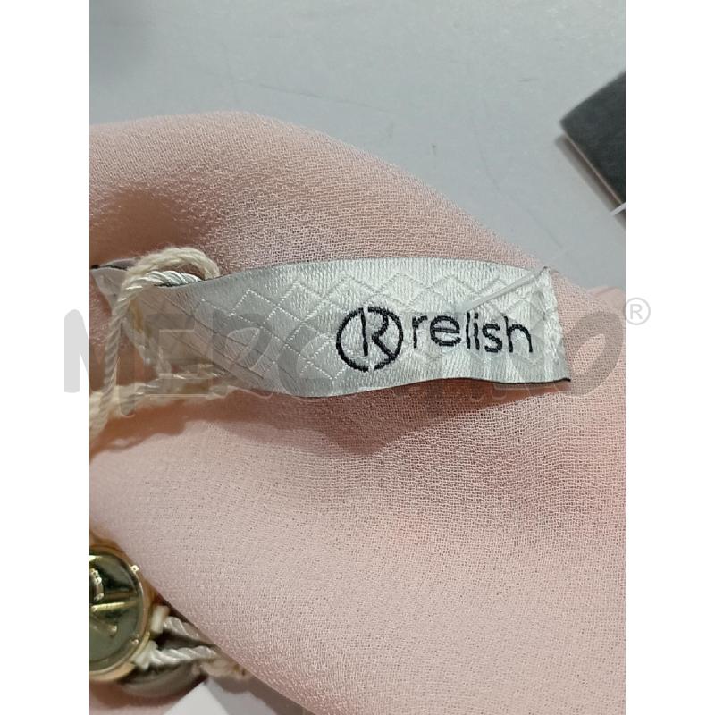 BLUSA DONNA RELISH ROSA CON ELASTICO COLLO E PERLINE FONDO | Mercatino dell'Usato Moncalieri bengasi 5