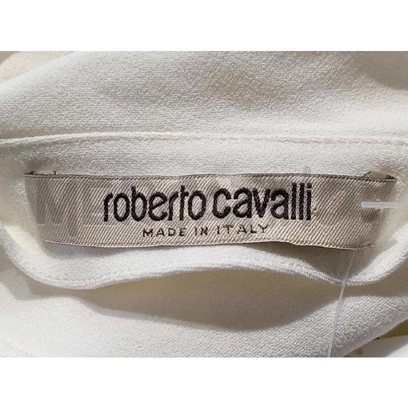 BLUSA DONNA ROBERTO CAVALLI BIANCA CON INSERTI SPECCHIETTI DAVANTI | Mercatino dell'Usato Moncalieri bengasi 5