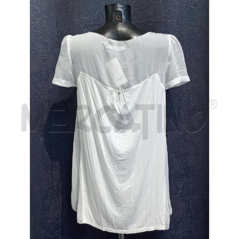 BLUSA DONNA TWIN SET BIANCA CON PIUME DAVANTI | Mercatino dell'Usato Moncalieri bengasi 2