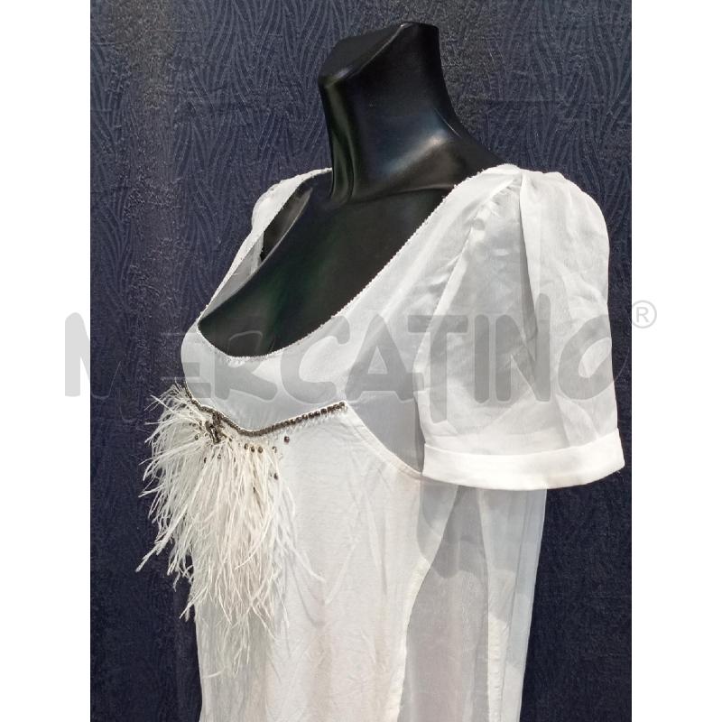 BLUSA DONNA TWIN SET BIANCA CON PIUME DAVANTI | Mercatino dell'Usato Moncalieri bengasi 4