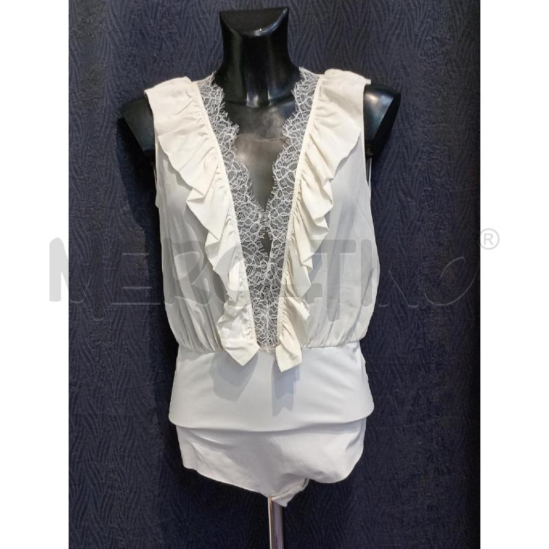 BODY DONNA ELISABETTA FRANCHI BIANCO PIZZO E BALZE  | Mercatino dell'Usato Moncalieri bengasi 1