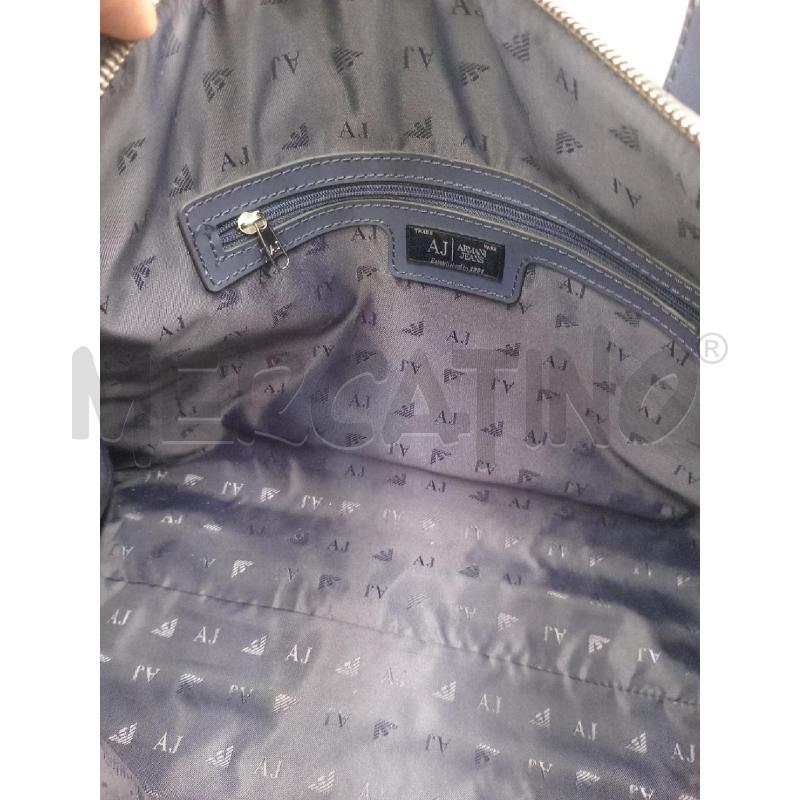 BORSA DONNA ARMANI JEANS CON TRACOLLA CARTA DA ZUCCHERO PRESENTA PICCOLE MACCHIE FRONTE  | Mercatino dell'Usato Moncalieri bengasi 5