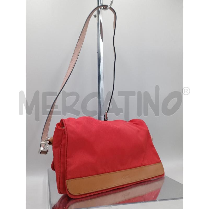BORSA DONNA ARMANI JEANS ROSSA CON MANICO MARRONE | Mercatino dell'Usato Moncalieri bengasi 1