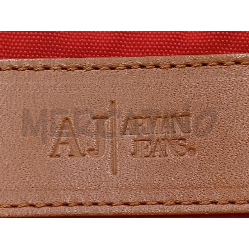 BORSA DONNA ARMANI JEANS ROSSA CON MANICO MARRONE | Mercatino dell'Usato Moncalieri bengasi 4