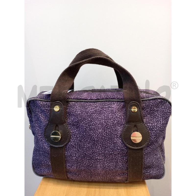 BORSA DONNA BAULETTO BORBONESE VIOLA BORDI DA RIVEDERE Mercatino