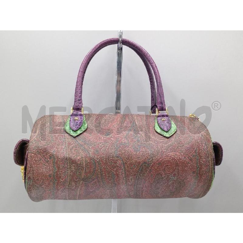 BORSA DONNA BAULETTO ETRO CON INSERTI VERDI SU MANICI | Mercatino dell'Usato Moncalieri bengasi 1