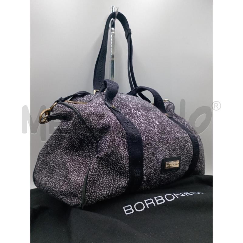 BORSA DONNA BORBONESE BAULETTO BIANCO NERO | Mercatino dell'Usato Moncalieri bengasi 1