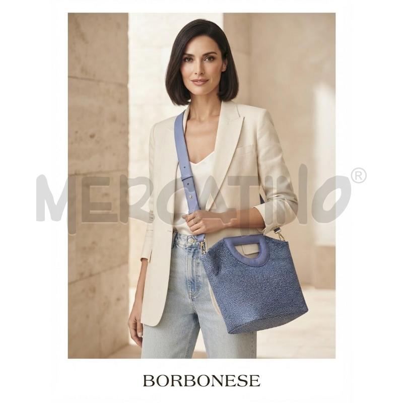 BORSA DONNA BORBONESE BLU A MANO E TRACOLLA | Mercatino dell'Usato Moncalieri bengasi 1