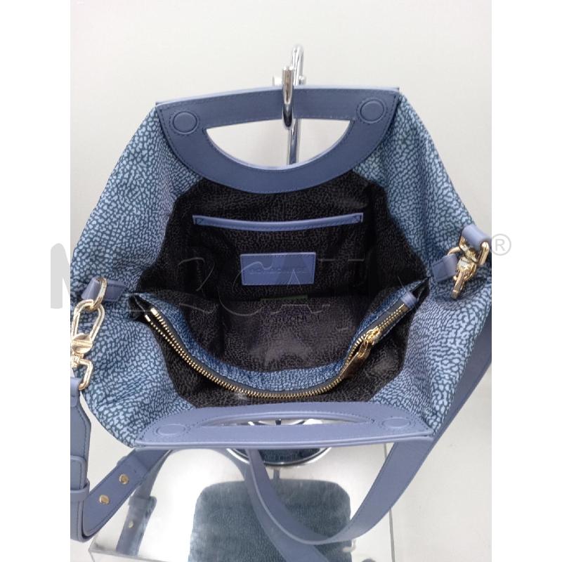 BORSA DONNA BORBONESE BLU A MANO E TRACOLLA | Mercatino dell'Usato Moncalieri bengasi 3
