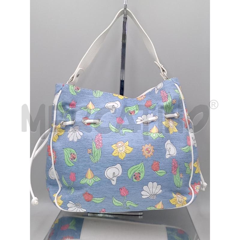 BORSA DONNA BRACCIALINI EFFETTO JEANS CON FIORI  | Mercatino dell'Usato Moncalieri bengasi 2